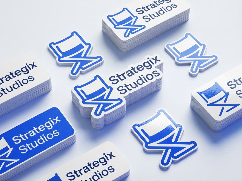 Professional custom sticker printing service by Strategix
