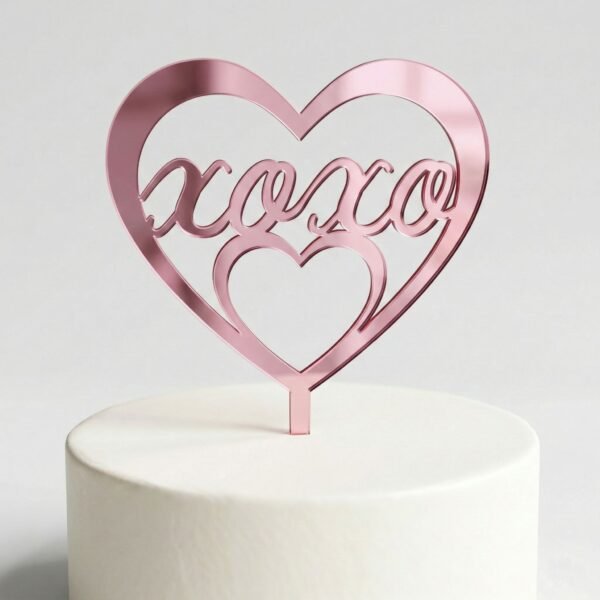 XOXO & Heart Cake Topper